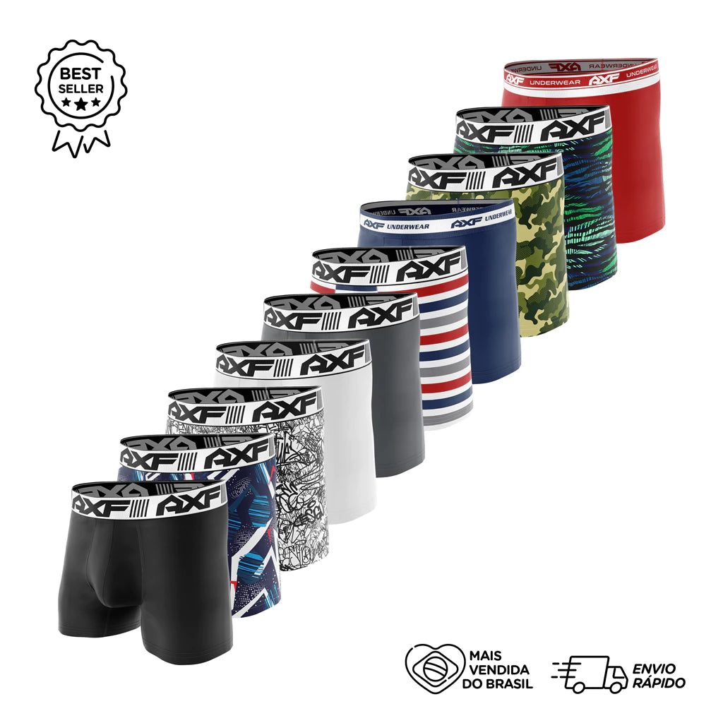 Kit Com 10 Cuecas Premium